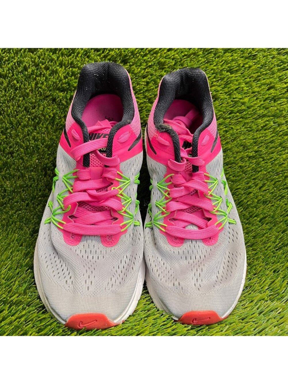 Nike Air Zoom Winflo 3 Womens Size 10 Gray Pink Athletic Running Shoes Sneakers - Picture 5 of 11